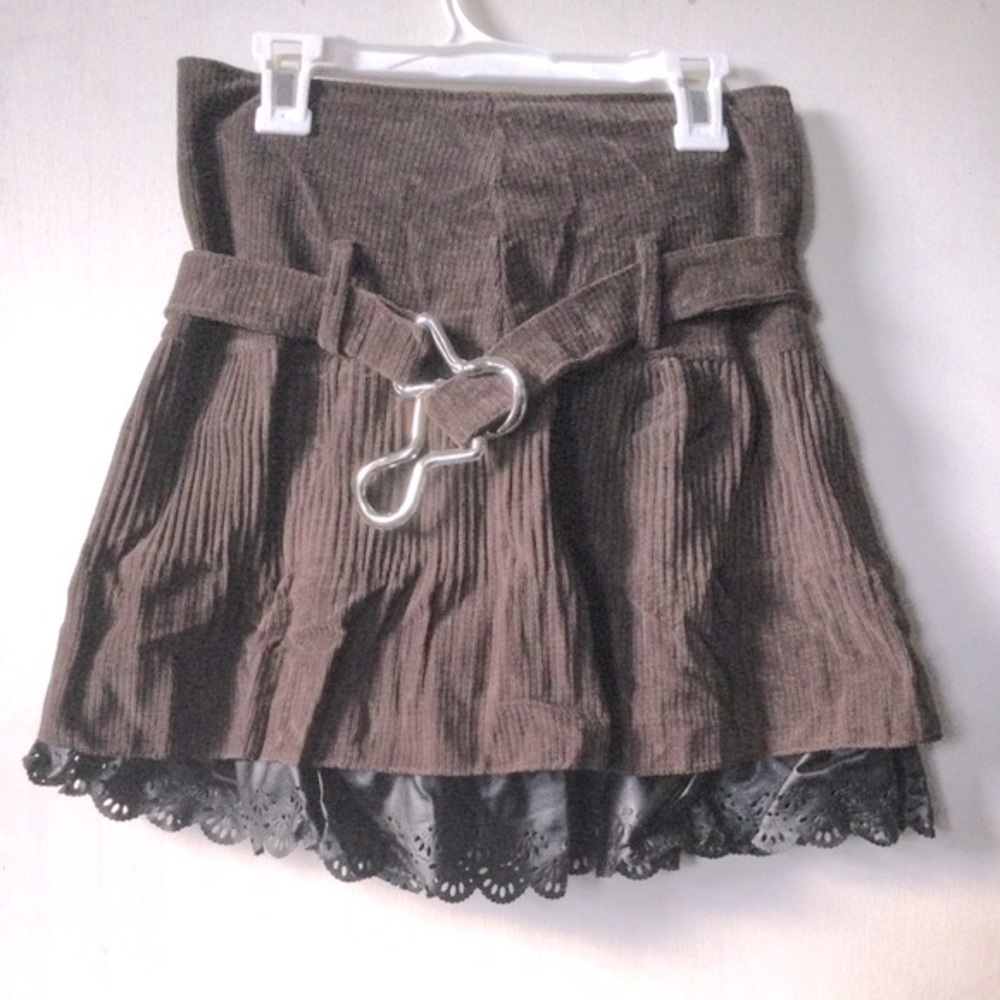 New with tags brown corduroy mini skirt